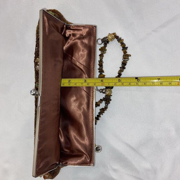 Vintage Handled Purse Handbag Victorian Style Genuine Black Onyx Carnelian - Picture 14 of 15